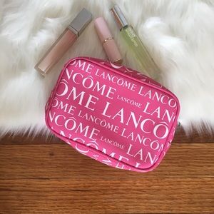 Lancôme Hot Pink Mini Makeup Bag Cosmetic Bag